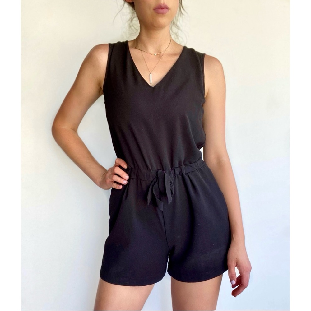 ZARA Women's Basic Black Romper